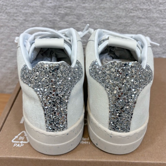 P448 Silver and White Glitter Sneakers - Picture 4 of 12